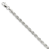 Sterling Silver 4.75mm Diamond-cut Rope Chain
